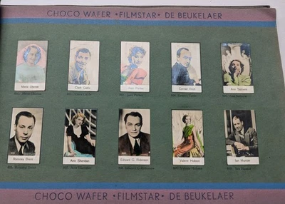 De Beukelaer Film Star album complete set 100 cards 801-900 Gable Davis Dietrich - Image 1 of 4