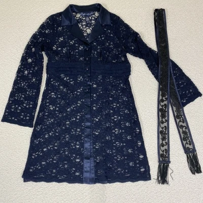 Susan Graver Women’s Lace Jacket With Belt Size Small - Image 1 of 4
