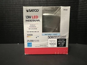 Satco S9424 13PAR30 Short Neck 13W LED Bulb 60 Degree E26 120V 27K Natural Light - Picture 1 of 4
