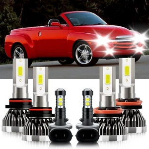 LED Headlight High Low Beam+Fog Light Bulbs 6000K 6Pcs For Chevrolet SSR 2005 - Bild 1 von 12