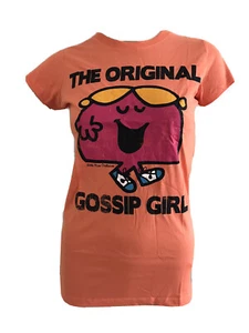 LITTLE MISS CHATTERBOX GOSSIP GIRL COTTON STATEMENT TEE UK 14 EU 42 MEDIUM BNWT - Picture 1 of 12
