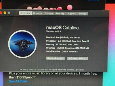 Apple MacBook Pro 13'' Pre-Retina | 2.5GHz| 16GB RAM | 512GB SSD | DVD | B+! - Image 1 of 4