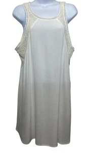 Oneill Cover Up Women Size Large Addison Vanilla Lace Trim Swim Cover Dress NEW - Picture 1 of 8