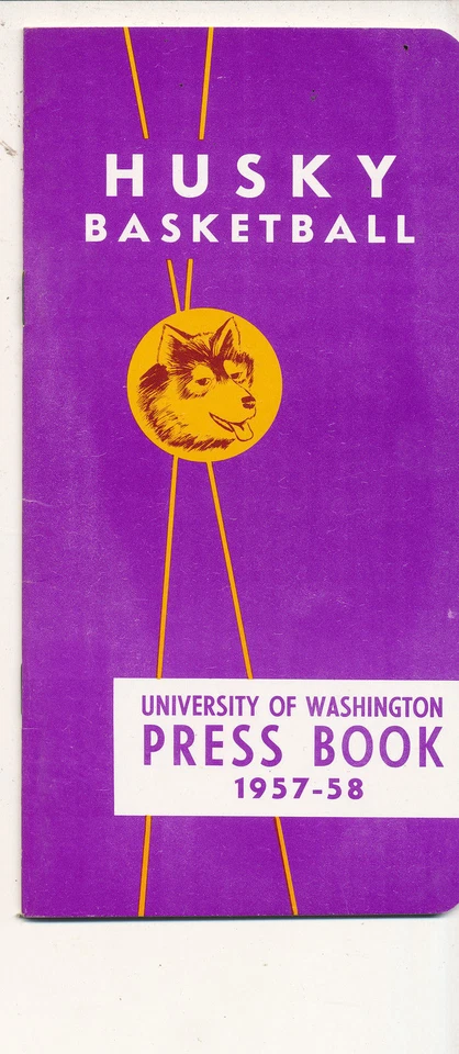 Washington 1957 - 1958 University Basketball Media guide bkbx5 - Image 1 of 1