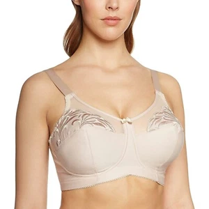 NATURANA NON WIRED SOFT CUP BRA SIZE 40D COLOUR NUDE/BEIGE STYLE 86954 - Picture 1 of 2