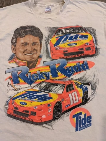 Vtg 90s Nascar Ricky Rudd Tide Racing T-shirt, Gift For Men Women Cover