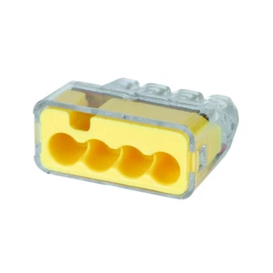 IDEAL 30-1034 In-Sure® Push-In Kabelverbinder - 4 Anschlüsse Gelb (100er-Packung) - Bild 1 von 1