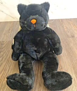 De colección Build A Bear Halloween Negro Liso y Naranja Gatito Afortunado Gato BAB Y2K Usado en excelente estado - Imagen 1 de 12