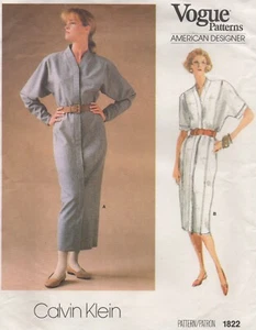 Vestido Vogue patrón de costura 1822 con botones ocultos de Calvin Klein talla 16 - Imagen 1 de 13