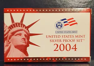 2004 US Silver proof set in orig govt pkg. Proof set with COA - Picture 1 of 7