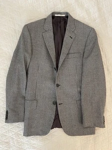 BURBERRY LONDON Made in USA Houndstooth Check Slim Bond Street Jacket Size 40 L - Picture 1 of 6