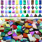 New Listing510 Pieces Iridescent Glass Mosaic Tiles for Crafts, Mixed 4 Shapes Colorful Sta