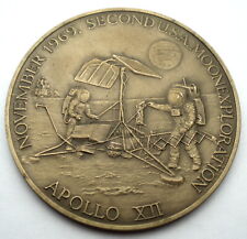 USA  APOLLO XII 1969 SECOND MOON EXPLORATION Medal 50.3mm 45.6g Bronze. ZZ8.3