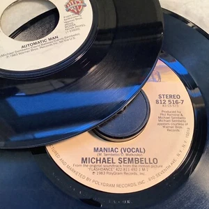 Michael Sembello 45RPM “Maniac” 1982 80s Synth Pop Flashdance 7” Vinyl +1 - Imagen 1 de 5