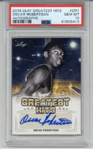 2016 LEAF GREATEST HITS AUTOGRAPHS AUTO #OR1 OSCAR ROBERTSON PSA 10 LOW POP RARE - Picture 1 of 2