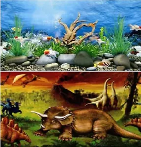 Aquarium Fish Tank Background Backdrops 2 Sides + Adhesive - 2 to 10 FT Lengths - Picture 1 of 4