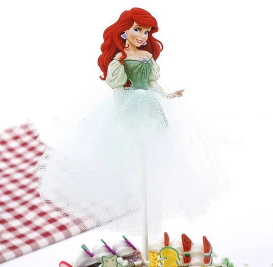 PRINCESS ARIEL the Little Mermaid Happy Birthday Party Cupcake CAKE TOPPER 1pc - Image 1 of 1