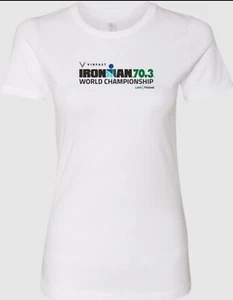 Ironman 70.3 Weltmeisterschaft Lahti Finnland 2023 weißes Damen-T-Shirt Gr. M NEU - Bild 1 von 2