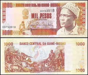 GUINE BISSAU 1000 PESOS 1993 UNC DD,NUDES ALLEGORY WITH TITLE.APOTEOSE AO TRIUNF - Picture 1 of 1