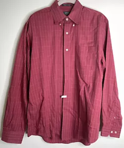 Mens Arrow Button Up Shirt Red Plaid Classic Fit Dress Shirt Size M - Picture 1 of 8
