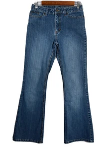 Riders By Lee Girls Dark Blue Jeans High Rise Bootcut Denim Stretch - Size 16 R - Picture 1 of 12
