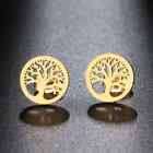 Tree Of Life Stainless Steel Earrings Vintage Fortune Tree Stud Earrings 