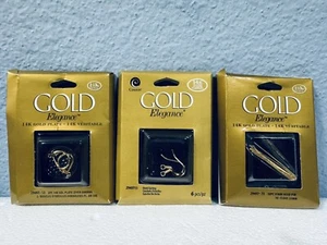 Lote de fabricación de pendientes de gancho y pasador de cabeza de elegancia placa de oro de 14 quilates Cousin - Imagen 1 de 5