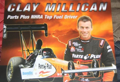 2012 Clay Millican Parts Plus Top Fuel NHRA postcard Cover