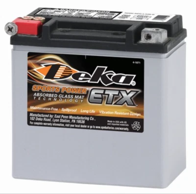 DEKA Genuine New ETX14 Harley Davidson BUELL Power Sport Battery, Fast Ship - Image 1 of 4
