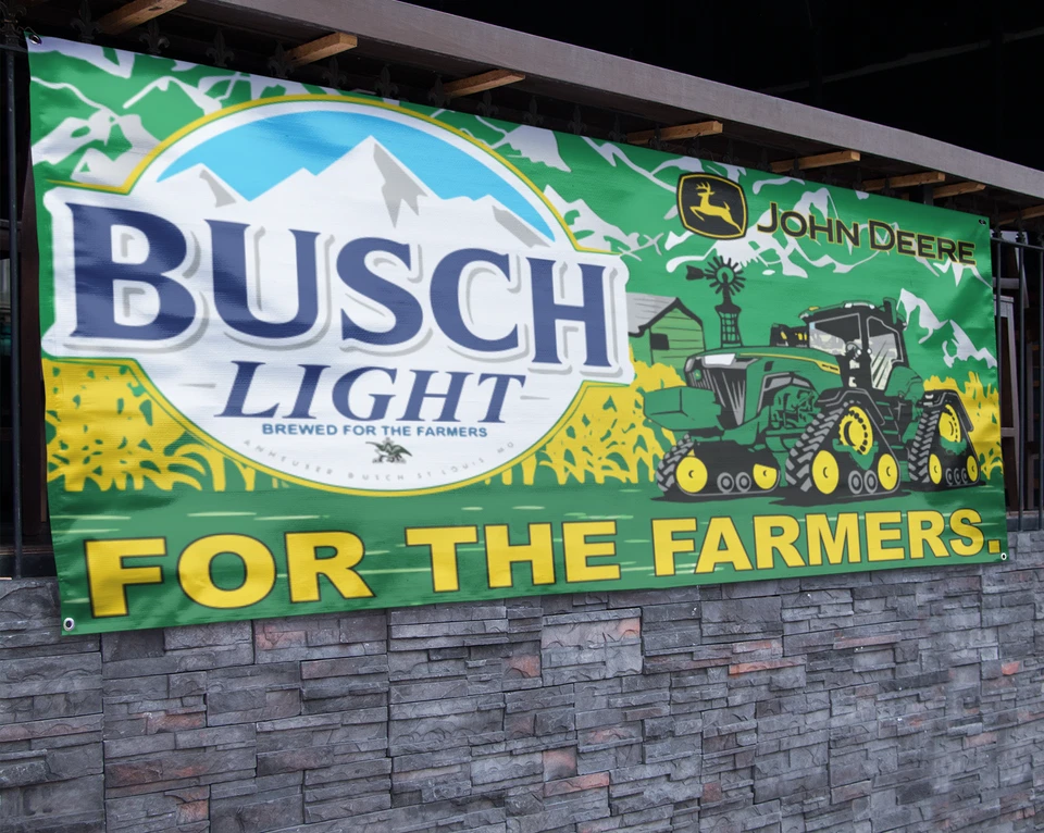 Banner ligero John Deere Busch Farmers (2,5 pies x 5 pies) Foto 1 de 1