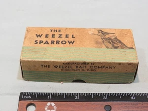 Vintage Weezel Sparrow Lure in Original Box w/Paperwork, Feather Loss - Picture 1 of 8