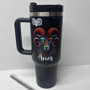 Trendy Zodiac Sign Tumbler- Aries Tumbler- 40 Ounce - Afbeelding 1 van 10