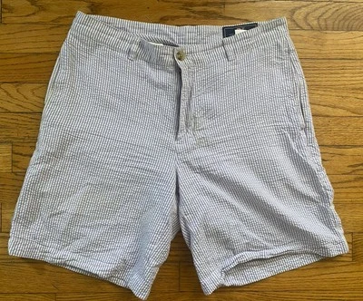 Pantalones Cortos Vineyard Vines Clásicos Para Hombre Púrpura Seersucker 32 Foto 1 de 4