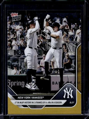 2025 Topps Now #615 New York Yankees Gold Foil #d /50 - Image 1 of 2