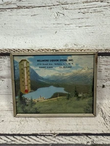 VTG Bellmore Liquor Store Bellmore New York NY Advertising Thermometer Sign - Picture 1 of 5