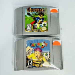 Quest 64 + Paperboy (N64, 1998) Cartridge Only Authentic Nintendo 64 LOT - Picture 1 of 5