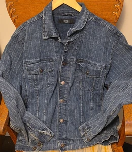 MENS VERSACE JEANS COUTURE JEANS JACKET SIZE LARGE - Picture 1 of 3