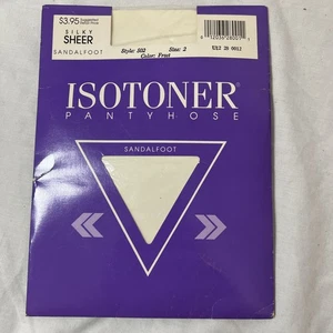 Isotoner Pantyhose Whisper Light Frost Sz 2 Sheer Sandalfoot - Picture 1 of 4