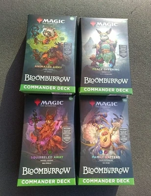 Magic 4 Mazzi Commander Bloomburrow Set English Decks Sealed Sigillati Inglese  - Immagine 1 di 4