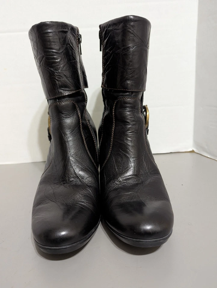 Paul Green Women's Size 8 Harness Boots, Brown - Image 1 of 4