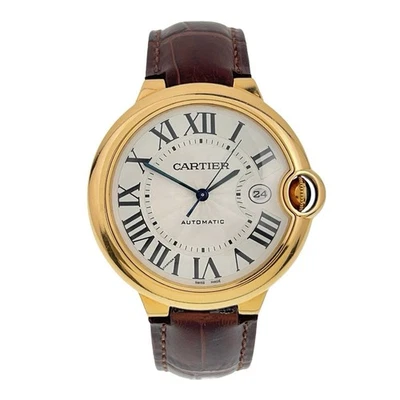 Cartier Ballon Bleu 18k Yellow Gold Silver Dial 42mm Automatic Mens W6900551 - Image 1 of 4
