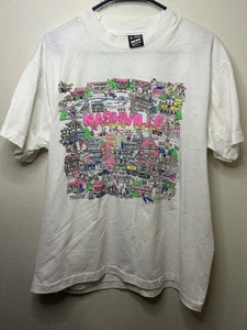 Nashville Music City T Shirt XL, 1990 OPRYLAND USA, Best Fruit Of The Loom Tag - Picture 1 of 11