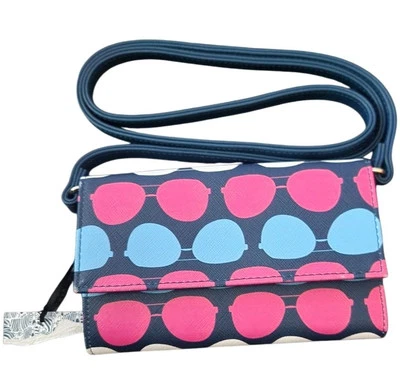 Dabney Lee Gafas de sol Azul Rosa Bolso Bandolera de Viaje con Cierre Magnético Nuevo con Etiquetas Foto 1 de 4