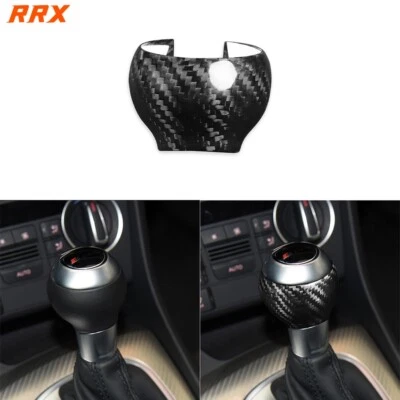 3K Real Carbon Fiber Console Gear Shift Knob Cover Trim For Audi A3 Q3 TTRS RSQ3 - Изображение 1 из 4