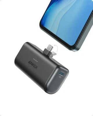 Anker Nano Power Bank 5000mAh Built-in USB-C Connector 22.5W Portable Charger - Image 1 of 4