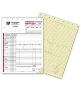1000 Security Protection System Work Order 3 Part Invoice / NEBS Deluxe No. 6560 - Picture 1 of 1