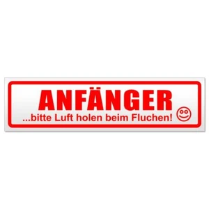 Anfänger - bitte Luft holen Magnetschild Schild magnetisch - Picture 1 of 25
