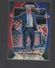 TOM THIBODEAU 2017-18 PANINI PRIZM RED WHITE BLUE PRIZMS CARD #90
