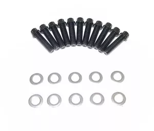 SB Chevy Malibu 1978 - 1987 12 Pt Bl Ox Grade 8 Cast Timing Cover Bolt Kit NEW - Foto 1 di 2