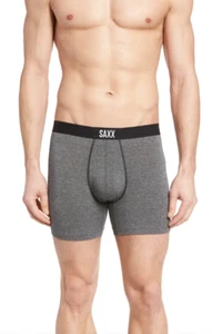 SAXX Men's Vibe Super Soft Cotton Blend 5" Grey Boxer Briefs L32614 Size Large - Picture 1 of 3